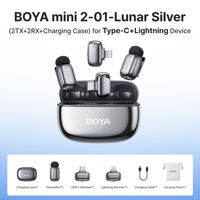 BOYA mini 2 ปลายนิ้ว ไมค์ไร้สาย AI ไมค์ตัดเสียงรบกวน ไมค์ไลฟ์สด ต้นฉบับ Mini ไมค์โทรศัพท์ สำหรับ Vlog iPhone Android iPhone 15/16/17