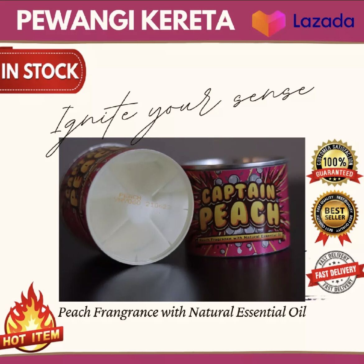 pewangi kereta initial peach