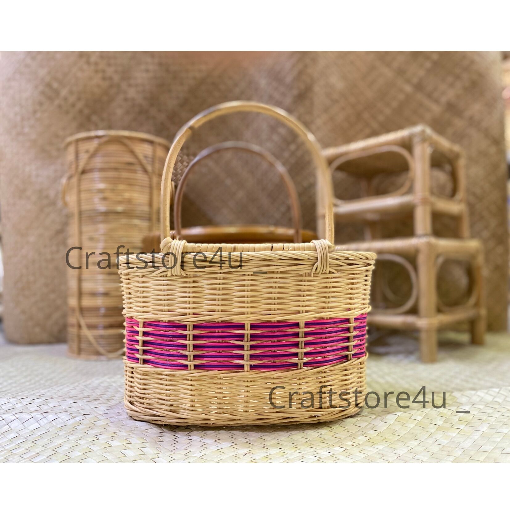 BAKUL ROTAN BUJUR//BAKUL BABY//OVAL RATTAN BASKET | Lazada