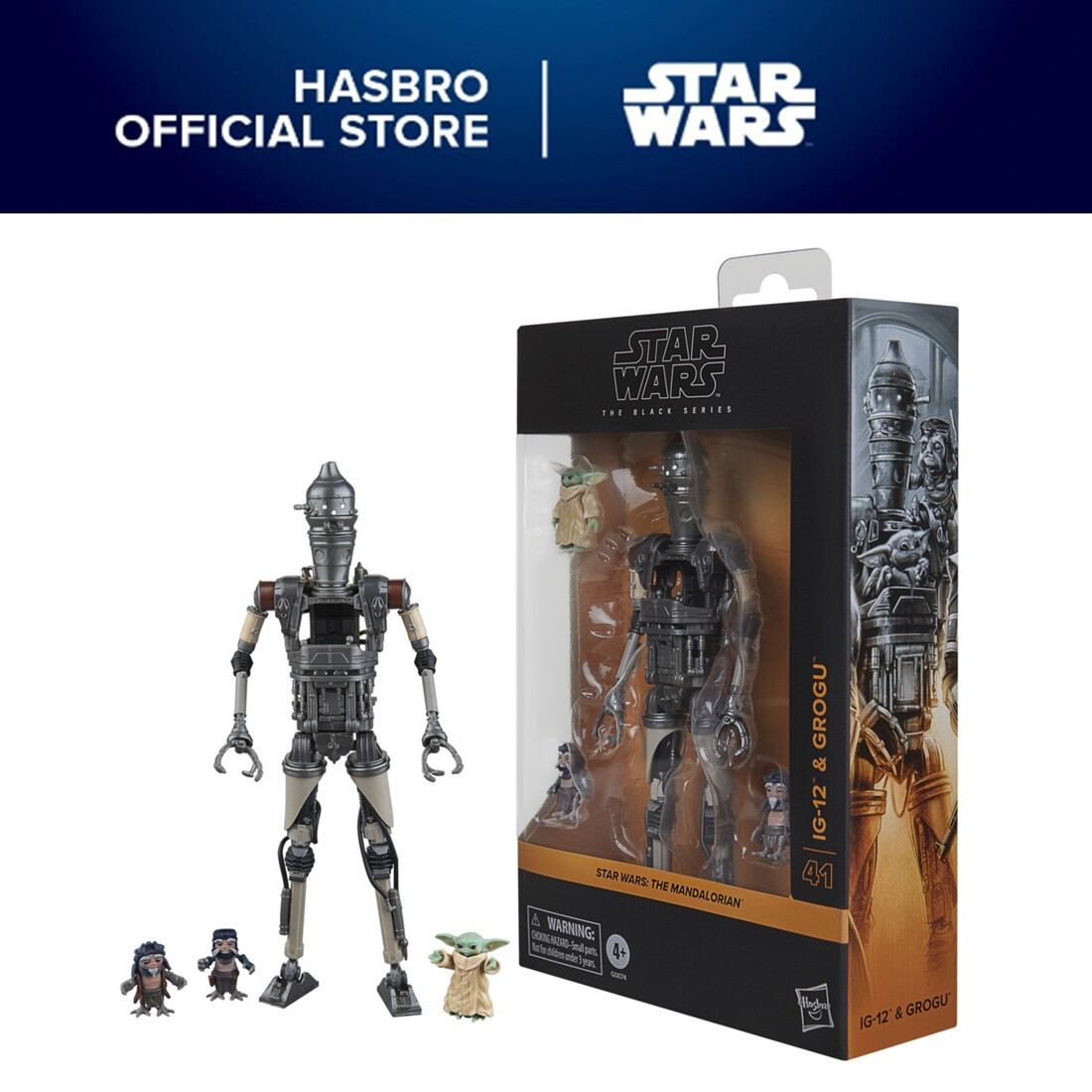 Figurine Star Wars Black Series Deluxe - IG-12 Avec Grogu (15 Cm) - Neuf