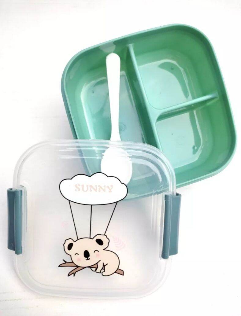Cute cartoon Kids Lunch box 3 compartment lunch box cartoon school
