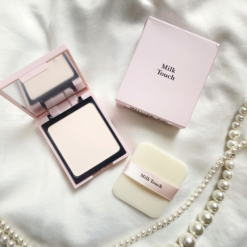 Korea Milk Touch Pressed Powder Matte Soft Focus Long-lasting