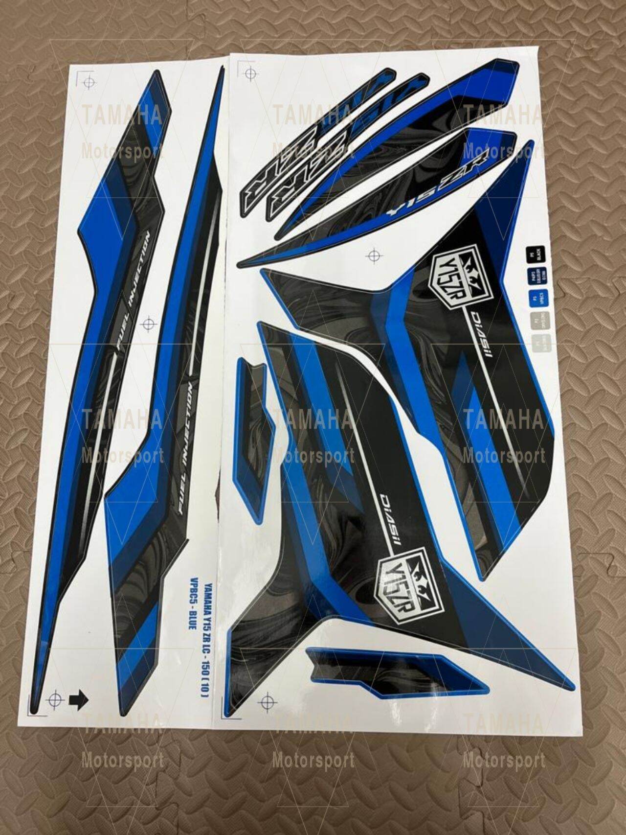 Yamaha Y15 Y15zr Body Cover Stripe Sticker 2022 (ori design) hijau ...