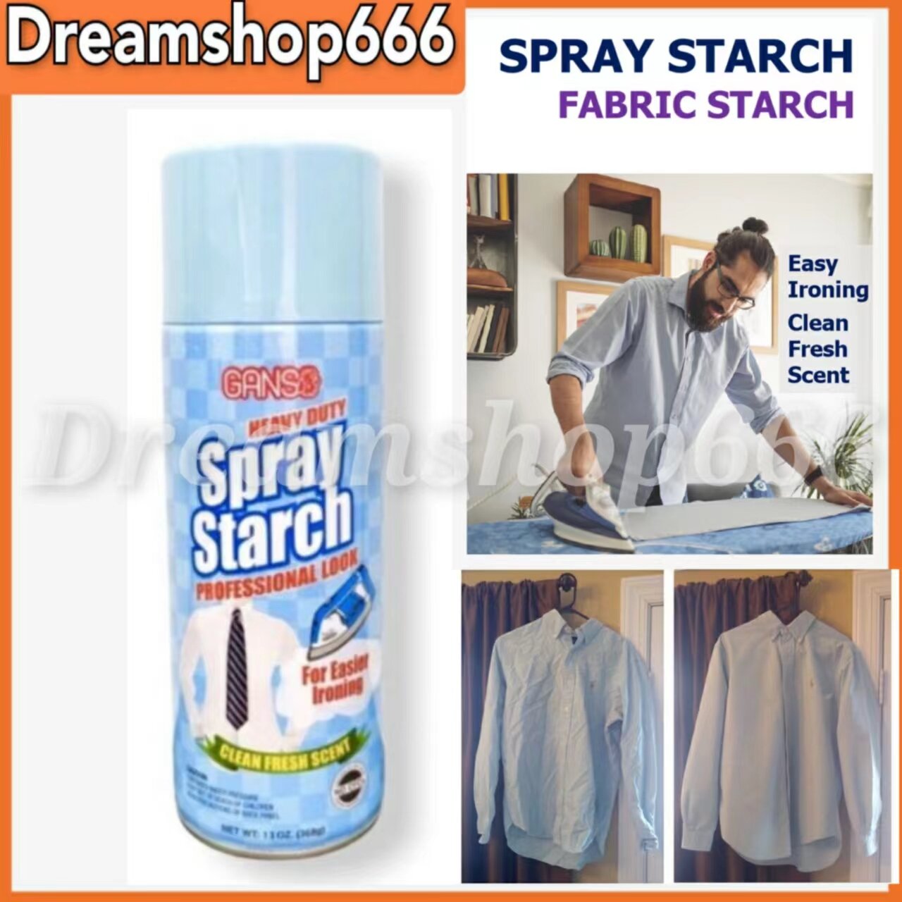 Easy Ironing Spray Starch Heavy Duty Spray Starch for Ironing