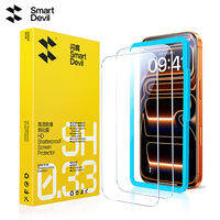 ปกป้องหน้าจอสำหรับ SmartDevil iPhone 17 Pro max iPhone 16 Pro max iPhone 15 Pro max 14 Pro max 13 Pro Max 12 Pro max 11 Pro max iPhone air 16 Plus 15 X XS XsMax XR 17e 16e SE2 SE3 7 Plus 8plus 13 mini ฟิล์มกระจกเทมเปอร์ป้องกันลายนิ้วมือมินิแบบเต็มหน้าจอขน