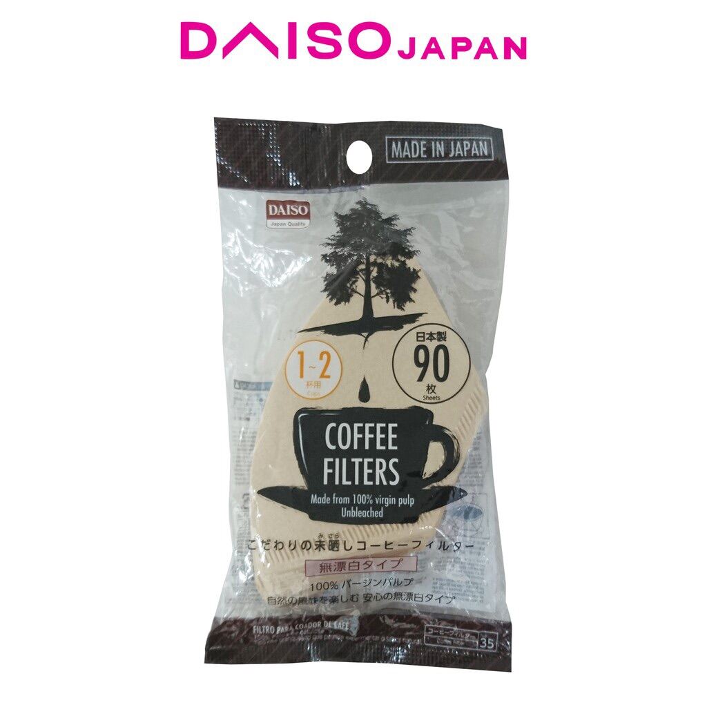 Daiso Coffee Filter Paper Unbleached 90sheets Coffee Paper Made in