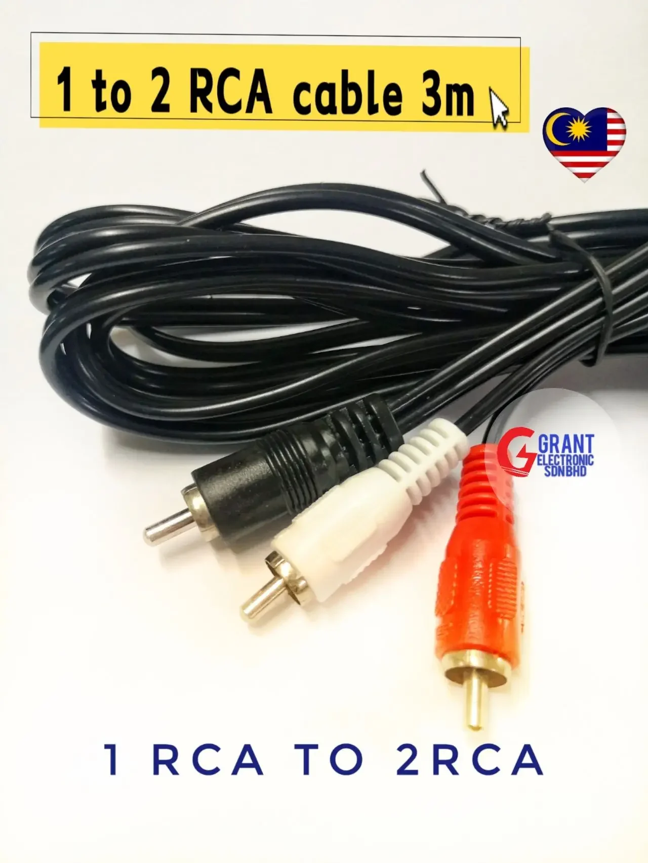3M X RCA Audio Cable To RCA 1 to 2