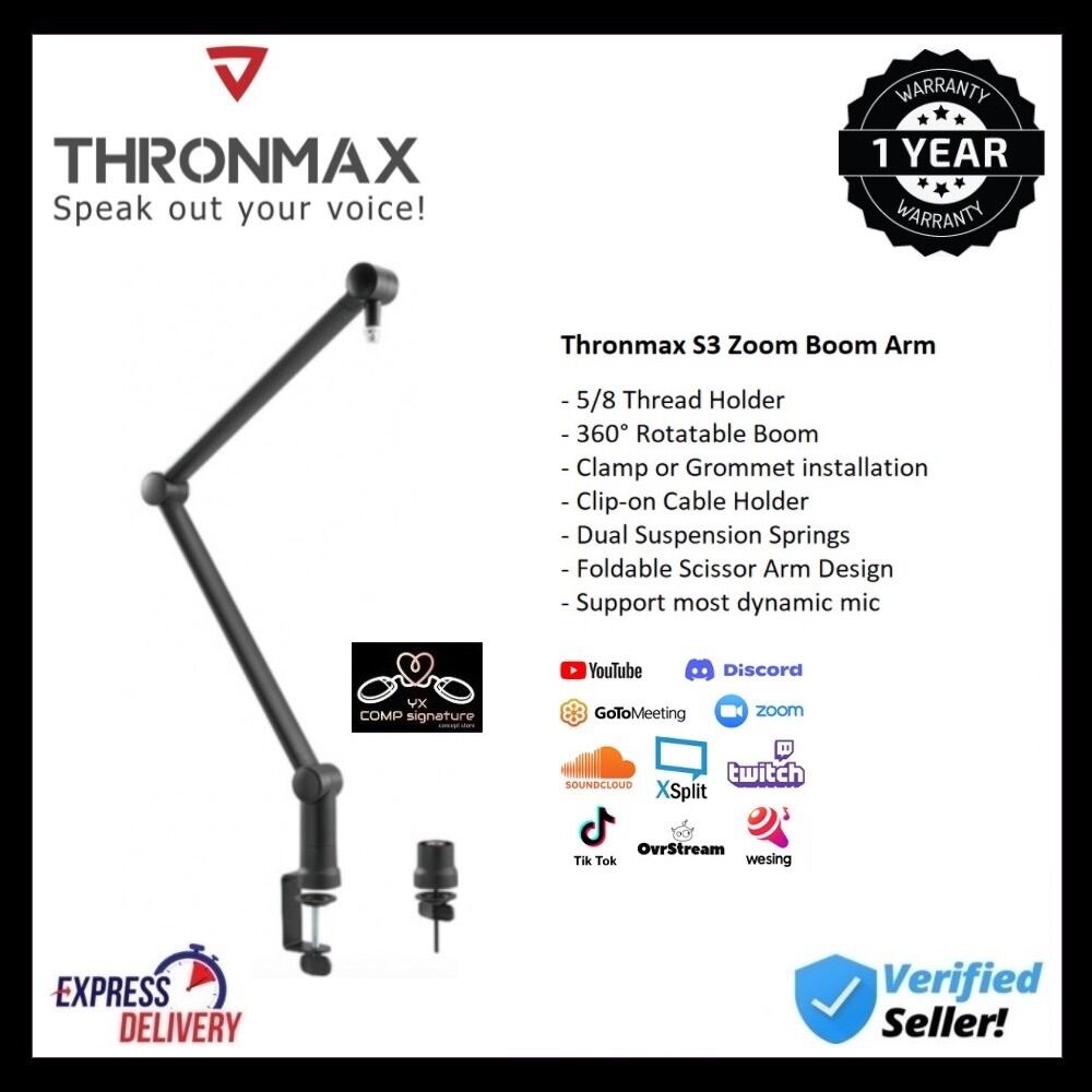Thronmax Zoom S3 Premium Home Studio Broadcast Boom Arm | Lazada