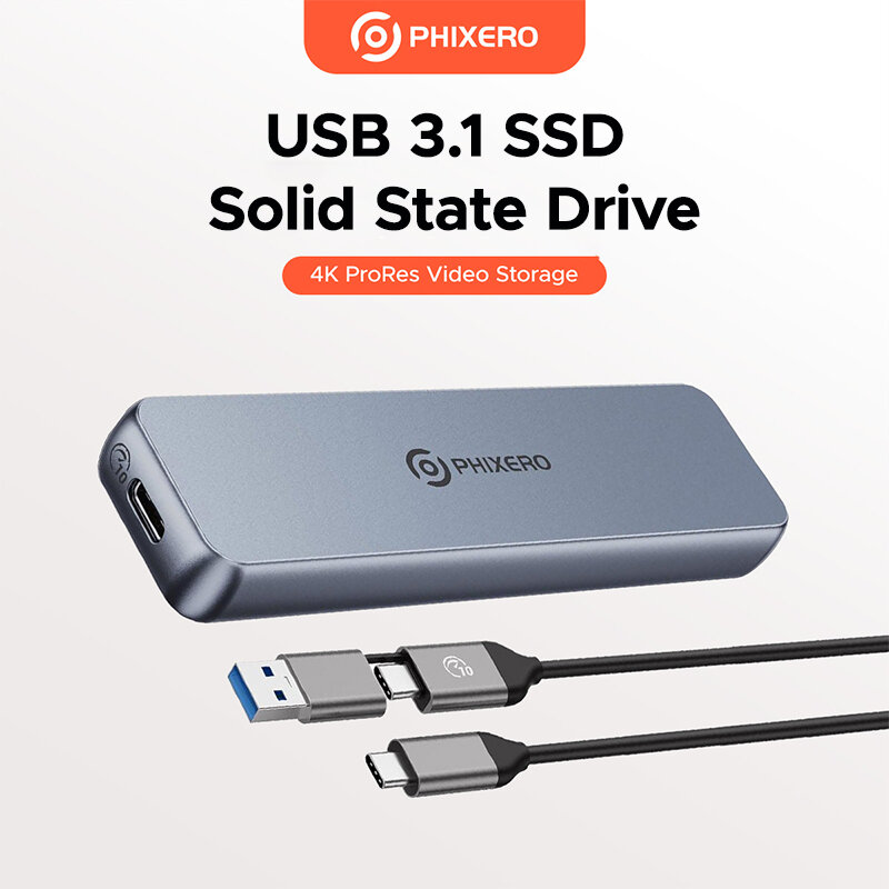 PHIXERO M 2 NVMe SSD Enclosure Case USB3 1 Gen2 10Gbps External Hard Drive Case for Laptop Desktop Windows Mac Linux ราคา 1,267 บาท*ส่งฟรี