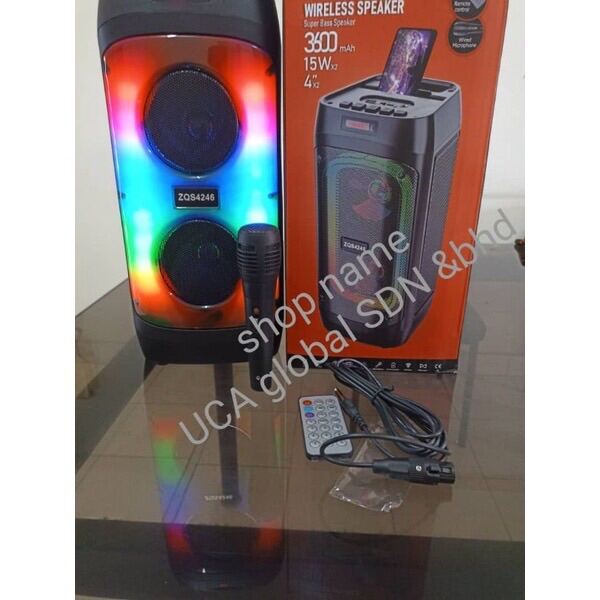 WIRELESS SPEAKER Super Bass Bluetooth Speaker ZQS4246 ORIGINAL QUALITY ...