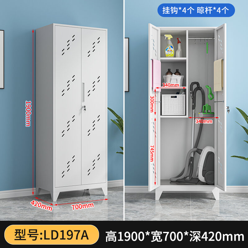 Hxl Stainless Steel Cleaning Cabinet Sundries Locker School Mop Storage  Cabinet Cleaning Tool Cabinet - AliExpress