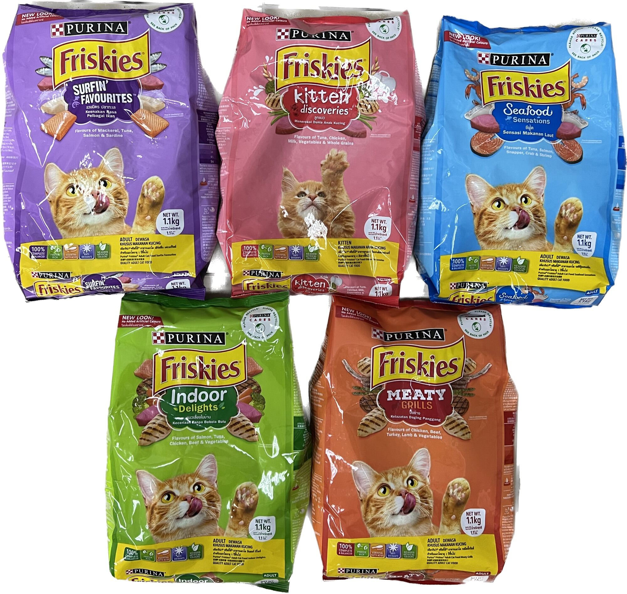 Purina Friskies Dry Cat Food Makanan Kucing Adult Kitten 1.1kg