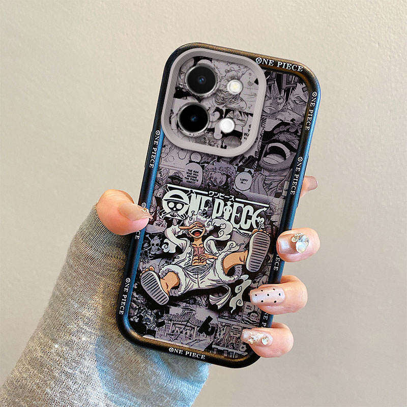Vivo Y05 / Y11D Case For Vivo Y05 / Y11D【Four corners are shock-proof silicone soft case cartoon cute female boy camera protection phone case cover-Y1】