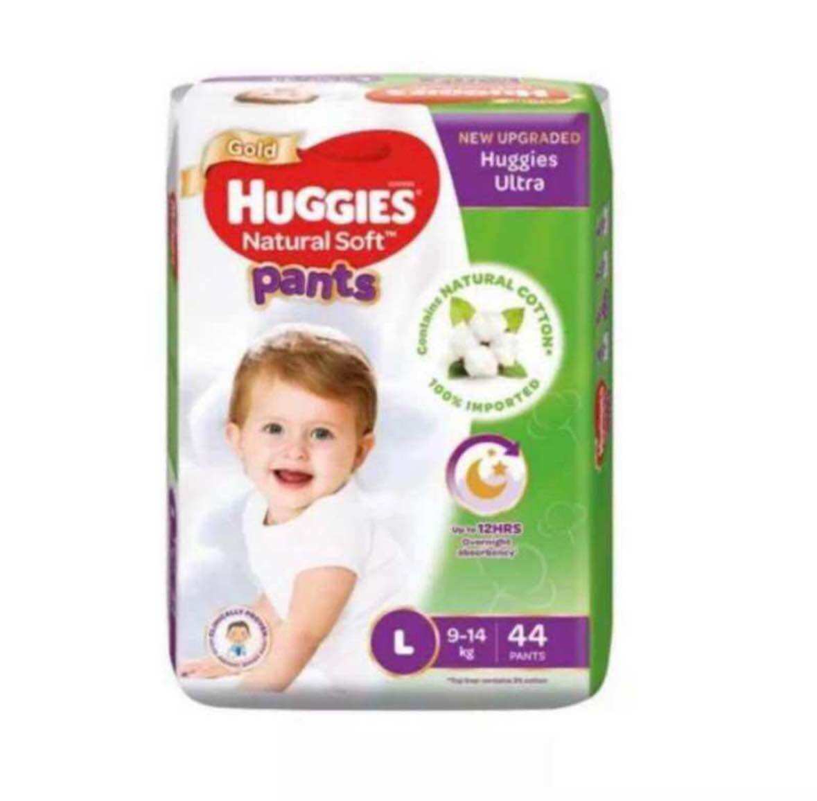 Huggies Pants Natural Soft Uni L 44pcs