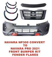 Nissan Navara np300 2016 - 2020 convert 2021 bodykit front bumper grill grille fender arch flare adches flares body kit