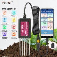 Yieryi Máy đo kali phốt pho Nitơ dụng cụ kiểm tra đất 8 trong 1 cảm biến nhiệt độ độ ẩm PH EC cho nhà kính trang trại vườn