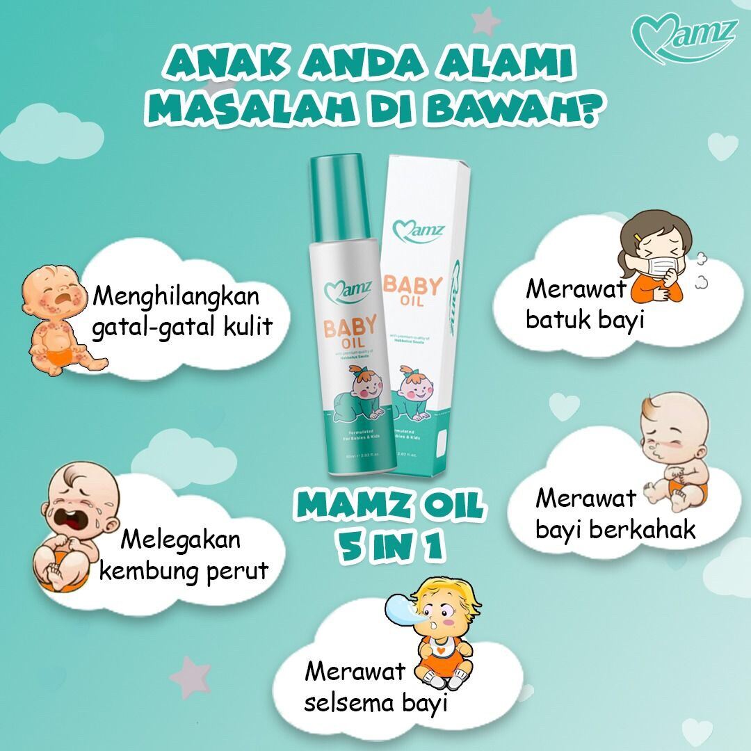 Mamz Spray Baby Oil 60ml penawar batuk kahak no1 di Malaysia Lazada