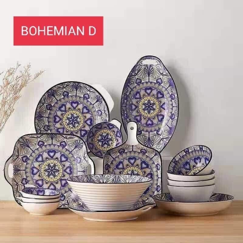 [ READY-STOCK ] Set Pinggan Mangkuk Bohemian | Lazada