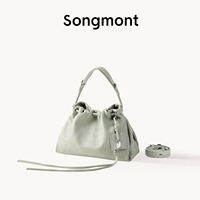 Songmont Gather Clutch Set Full-Grain Nappa Leather Handbag for Women Drawstring Sling Bag for Women