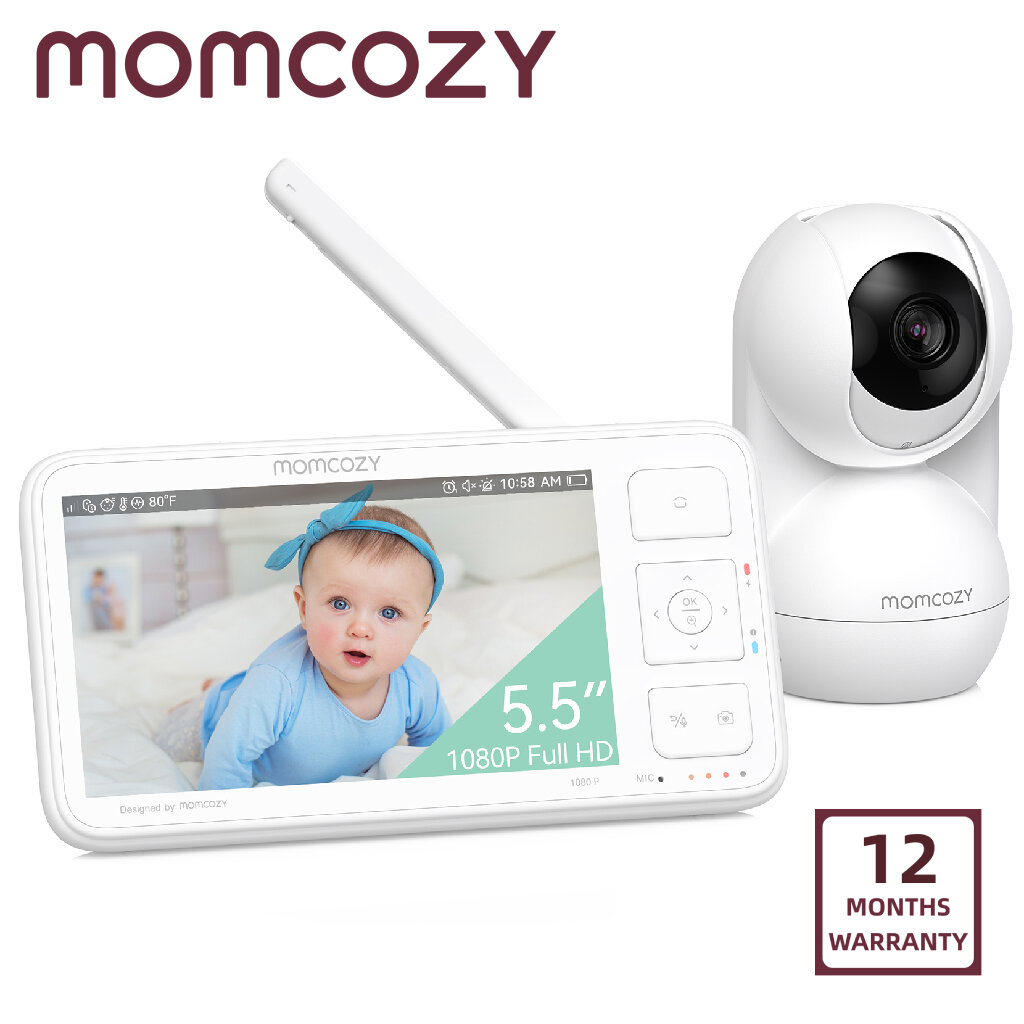 Momcozy Video Baby Monitor, 5.5” 1080P Full HD Baby Monitor with Camera No WiFi, Infrared Night Vision, 5800mAh 120-hrs Battery, ECO, VOX, 2-Way Audio, 1640ft Range, Record and Rewind Locally, BM03 ราคา 5,949 บาท*ส่งฟรี