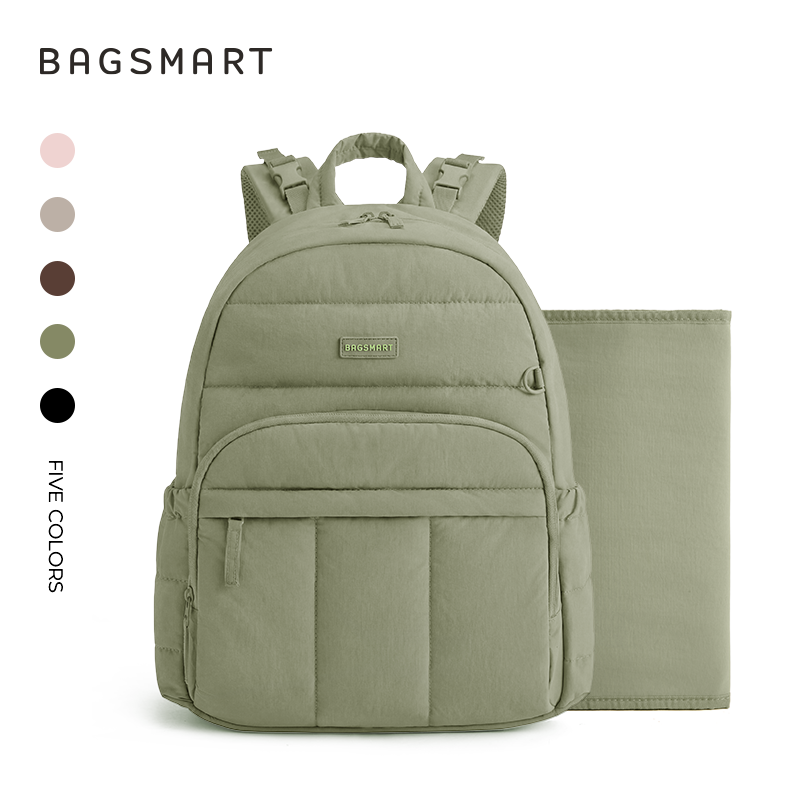 BAGSMART Mommy Backpack Diaper Bag Portable Insulated Maternity Hospital Bag Waterproof with Multiple Compartments