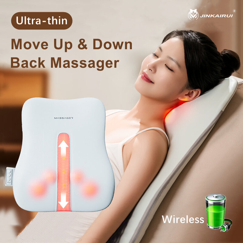 Jinkairui Ultra-thin Back Massager Move Up and Down Kneading Massager with Heat Neck Shoulder Massager Rechargeable ราคา 3,390 บาท*ส่งฟรี