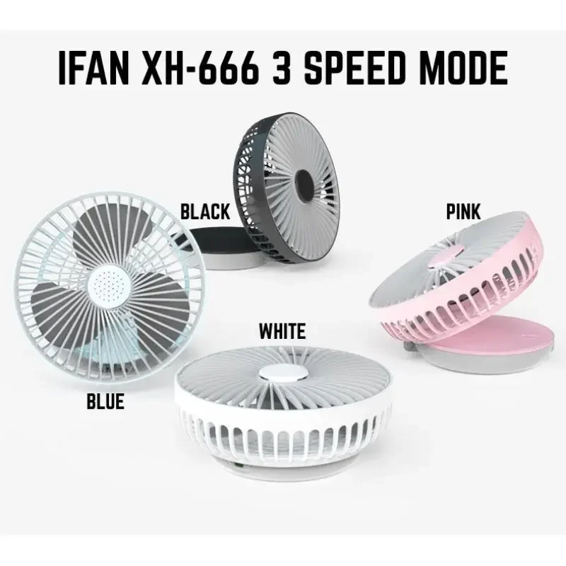 ❤️[Ready Stock] i-Fan I Fan Rechargeable Folding Intelligent Fan XH-666 Desktop Aromatic USB