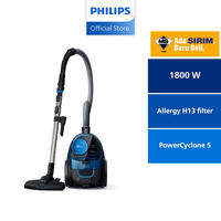 Philips FC9350 PowerPro Compact Bagless Vaccum Cleaner | PowerCyclone 5 technology | 1800W | Multi-clean nozzle | EPA10 filter | Handheld accessories | 2 Yrs Warranty | Genuine Product | FC9350/62