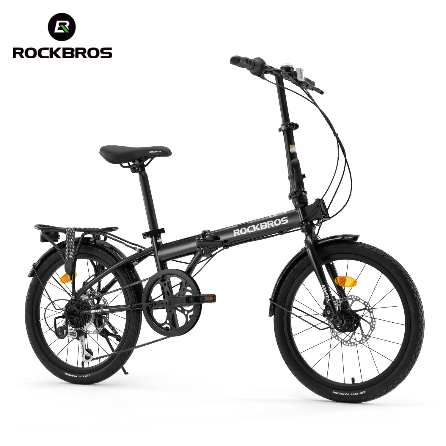 ROCKBROS 20 Inch 7 Speed Folding Bike Cycling City Adult Bicycle Sport Foldable SHIMANO Gears Carbon Steel Frame ราคา 12,487 บาท*ส่งฟรี