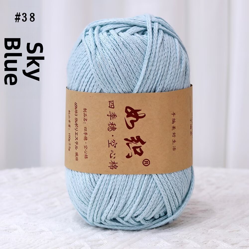 DIY Crochet Hat Bag Craft Cotton Linen Yarn 2mm