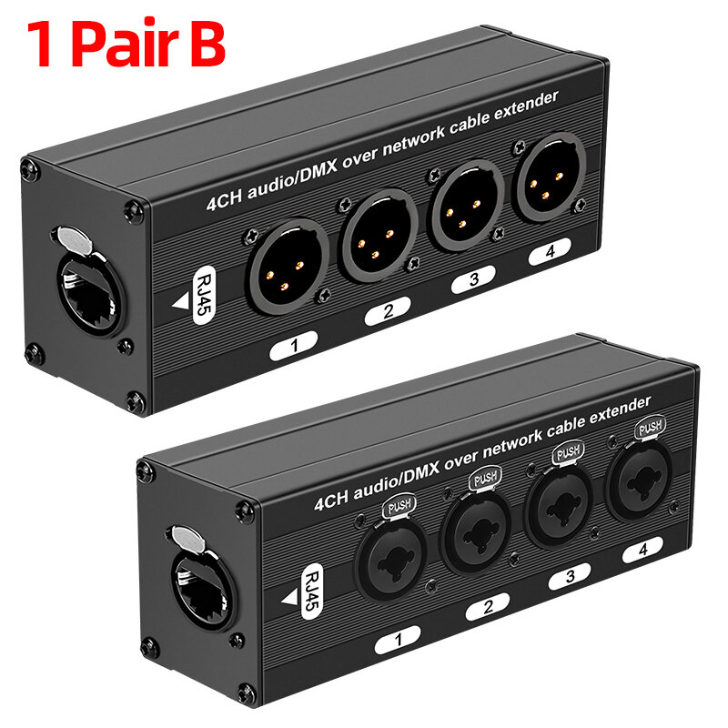 1 Pcs/Pair RJ45 CAT5 with Shielded to 4 Channel 3Pin XLR Male