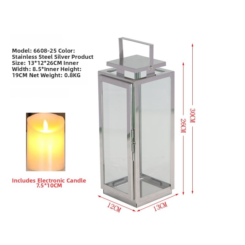 Stainless Steel Vintage Creative Nordic Candle Lantern Windproof