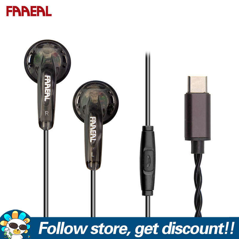 Faaeal Iris Tai Nghe type-C Phiên Bản Với Chip Dac Đẹp Nữ Giọng Bộ Tai nghe nhạc 15.4Mm màng loa điện động Pet Màng DJ Màn Hình Thoải Mái Để Mặc Cân Bằng âm thanh tự nhiên Tai Nghe có dây Wifi Phẳng Đầu Earbuds Cho Điện Thoại thông minh Máy Tính Xách Tay