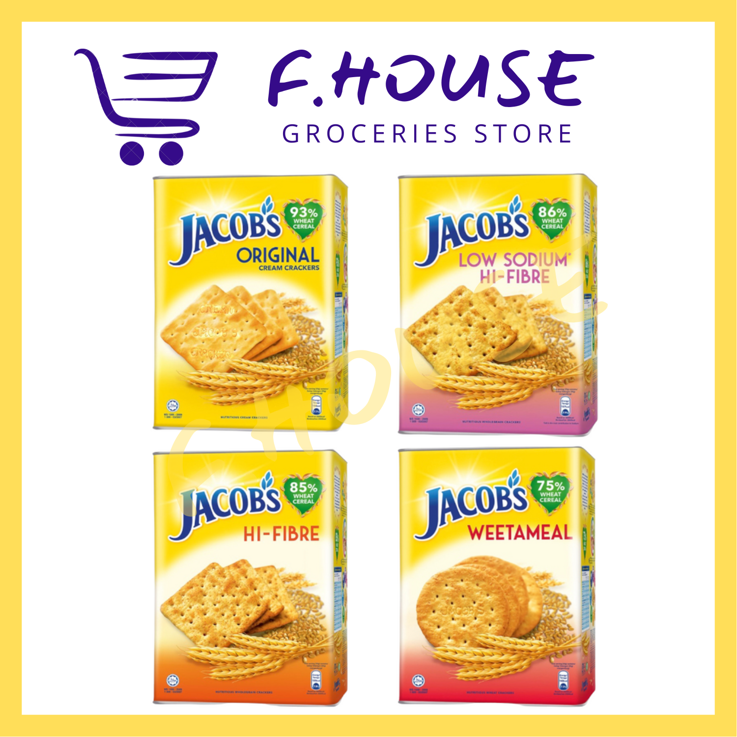 Mondelez Malaysia Jacob's Original Cream Crackers Wheat Cereal