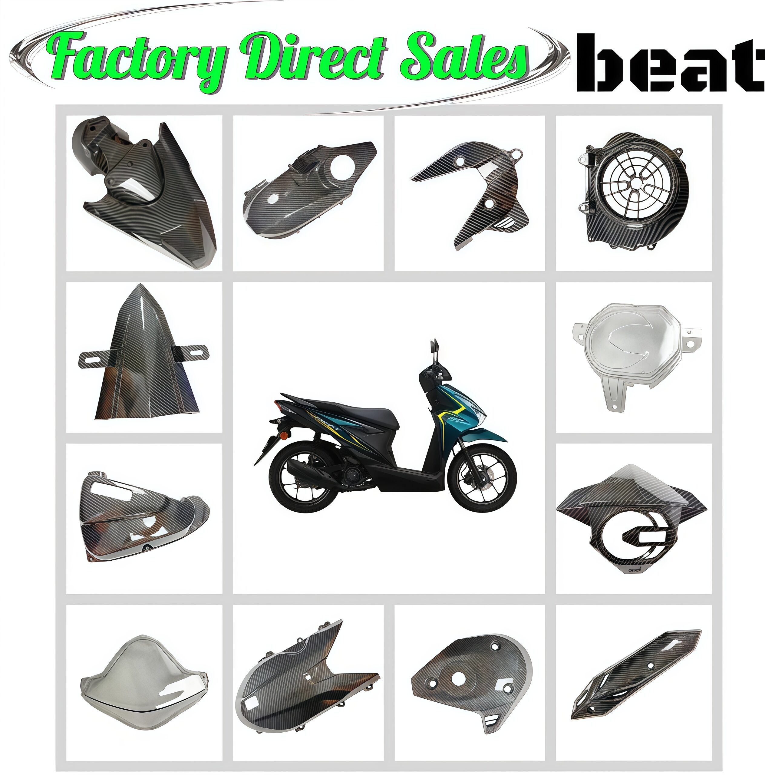 Beat Fi V2, V3 Carbon Headlight Covers, Headlight Decorative Trim, Exhaust Pipe, Front Wheel Guard, Radiator, Floor Mats, Air Filter, Rear Lights, Crankshaft Cover - Replacement Parts Giá 109,140 Đồng*Miễn phí vận chuyển