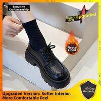 XUJIA | English Style Thick Sole Casual Black Single Shoes Loafers