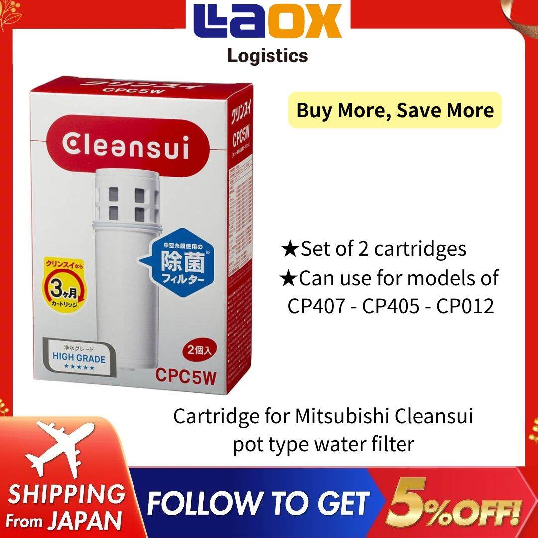Mitsubishi Chemical Cleansui set of 2 high grade cartridge for pot type water filter CPC5WNW clean water high grade Shipping from Japan - Jenama Mitsubishi Cleansui Harga 217 Ringgit*Penghantaran Percuma