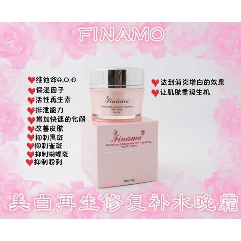 Finamo Whitening & Regeneration Night Cream - Ready Stock, Exp Date:  2027/12/22 | Lazada Malaysia