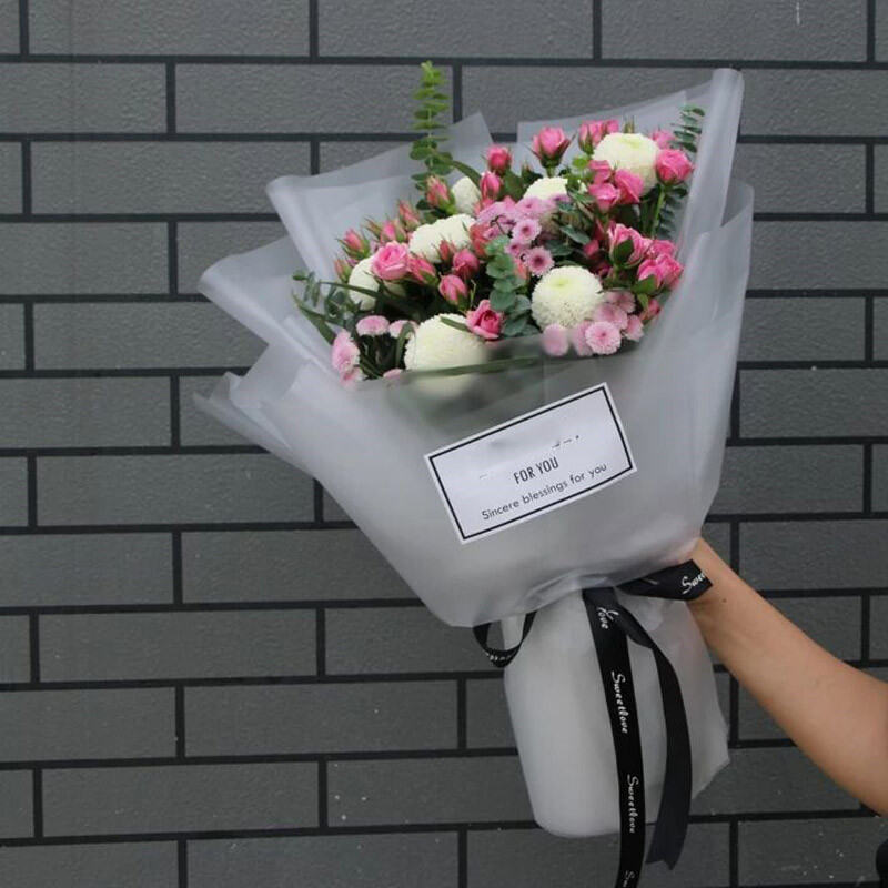 58X58cm 20sheet/Bag Waterproof Black Colorful Korean Flower