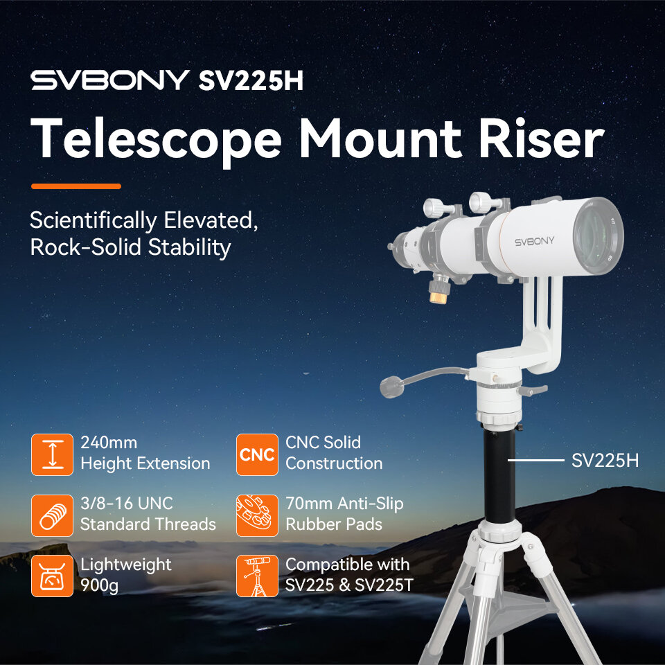 Svbony SV225H Telescope Tripod Riser Azimuth Mount Riser ราคา 1,169 บาท*ส่งฟรี