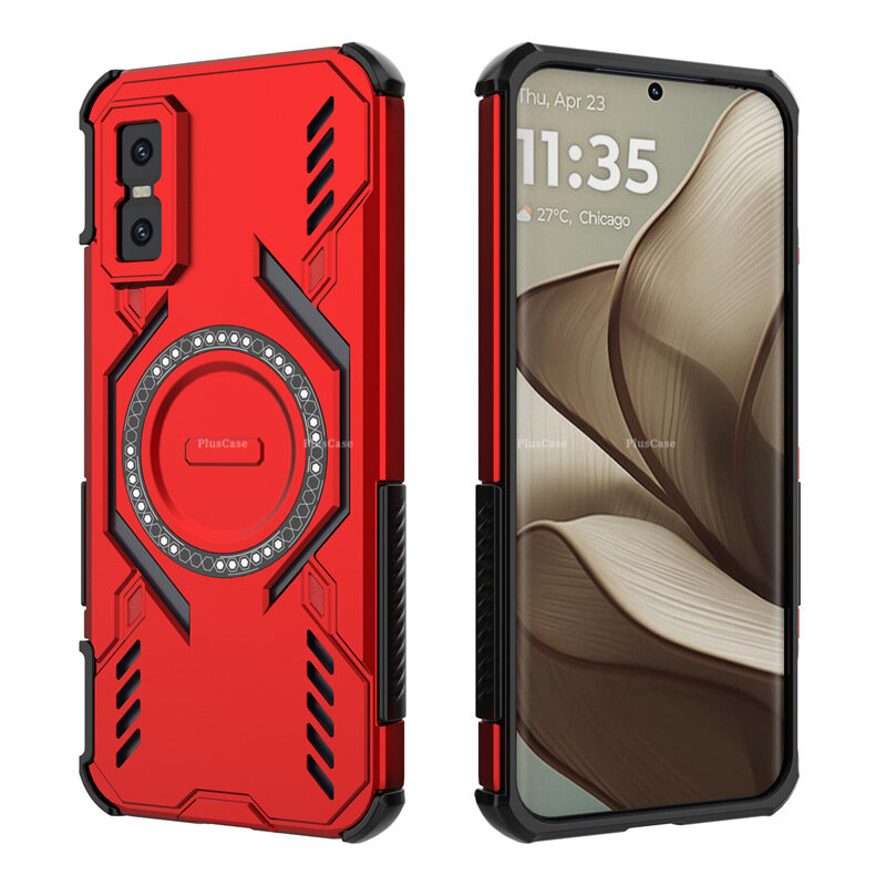 PlusCase for Infinix GT 30 Pro 5G Case Heat Dissipation Armor Shockproof Hard Back Cover [Compatible with MagSafe] - Image 3