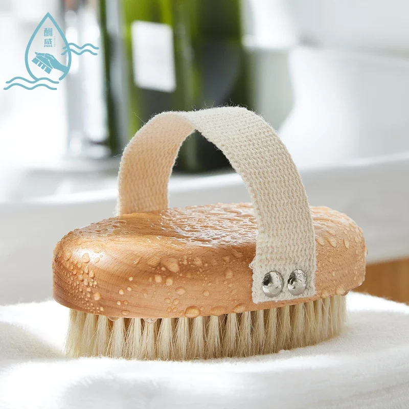 Dry Brushing Body Brush Bristle Brush Mane Brush Rubbing Back Brush Soft Fur Bath Brush Body Fat Skin Brush Bath Brush