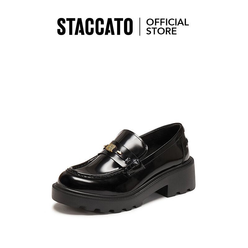 Staccato Women's Loafers Round Toe Thick-soled Leather Shoes EGB60/EGB62 ราคา 4,700 บาท*ส่งฟรี