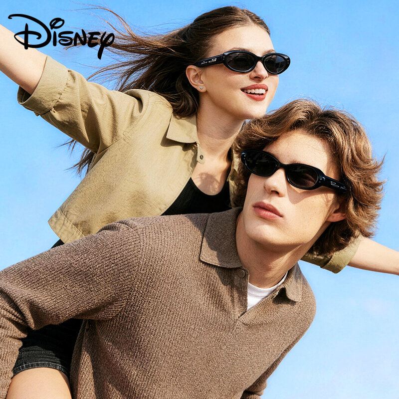 Disney Unisex Vintage Narrow Oval Cat Eye Sunglasses Couple Matching Full UV Block Anti Sun Darkening Filter Harsh Light Flexible Comfort Black Sun Glasses Suitable Wide Narrow Face Outdoor Vacation Shades ราคา 1,545 บาท*ส่งฟรี