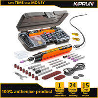 ชุดเครื่องเจียรขนาดเล็กไฟฟ้า KIPRUN ปากกาเจาะแกะสลัก4.2V พร้อมไฟ Led ชุดสว่านไฟฟ้าขนาดเล็กไร้สายความเร็ว6ระดับ6000-16000รอบต่อนาทีจอแสดงผลดิจิตอลชุดสว่านยูเอสบีบรรจุใหม่