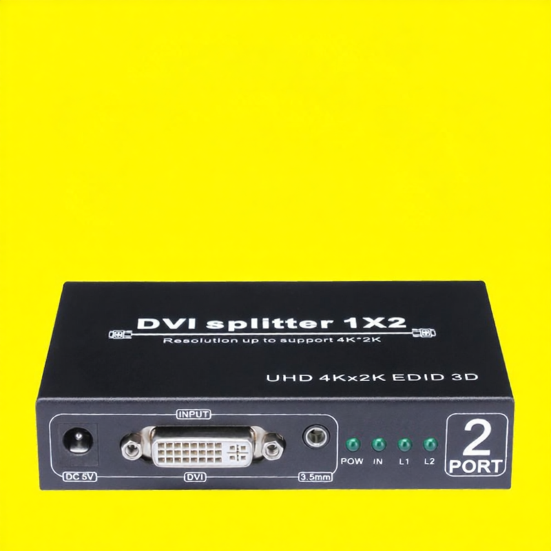 High Definition DVI Distributor 1 in 2 out Switcher Dual Output Screen ...