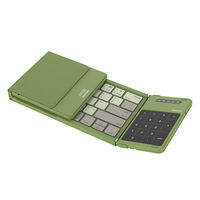Nillkin Cube Pocket Foldable Bluetooth Keyboard with Touchpad and Number Pad 3-Fold Portable Wireless Keyboard Full Size Keys with Large Trackpad Compatible with iPad Laptop PC Tablets Phone for Mobile Office