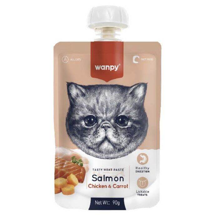 Wanpy Tasty Meat Paste Pouch 90g(CAT)- Wet Food/ Cat Food /Cat Treat ...