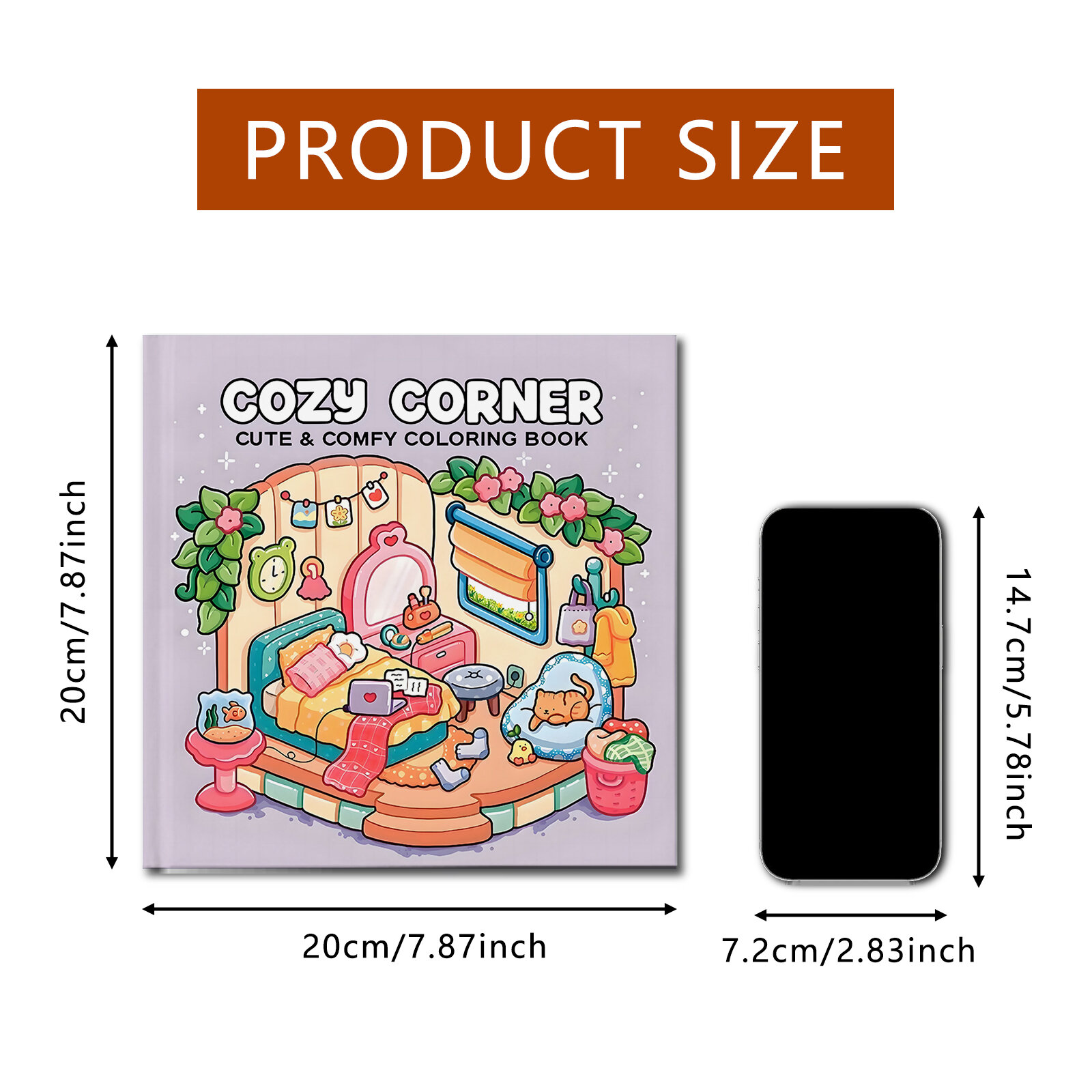 COZY CORNER CUTE & COMFY Coloring Book for Adults And Teens Featuring Educational Doodles Book For Relaxation