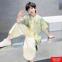 BOBOELEPHANT | New 2026 Summer Traditional Chinese Boys Hanfu Set